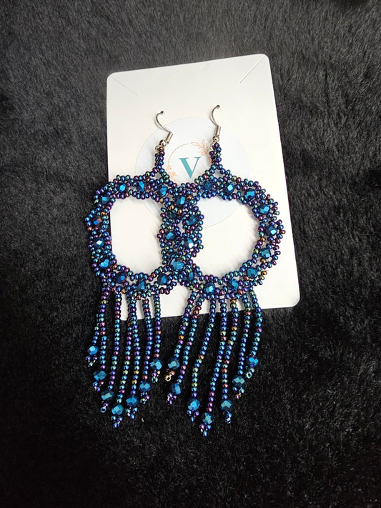 BlueB earrings beads dangle