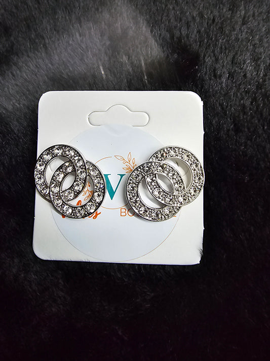 Cc small Earrings silver