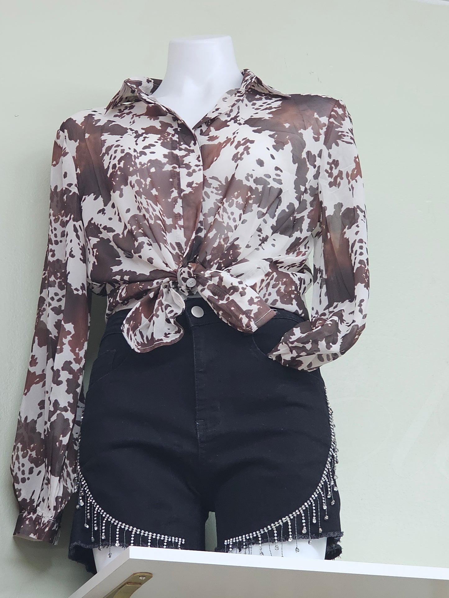 Valentina Blouse cowgirl women brown #T