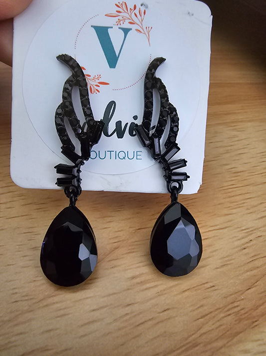 Black Angel Earrings