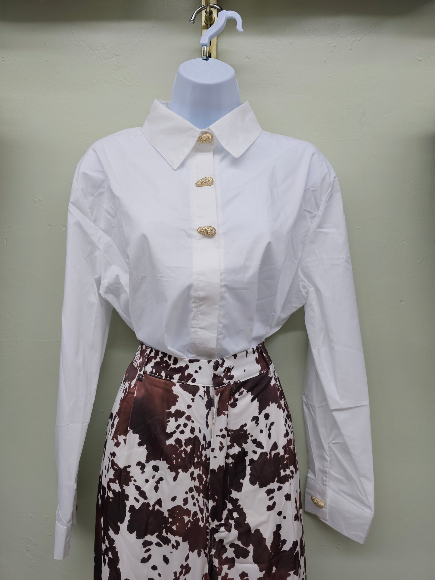 BIO  WHITE  WOMEN BLOUSE PLUS  #T