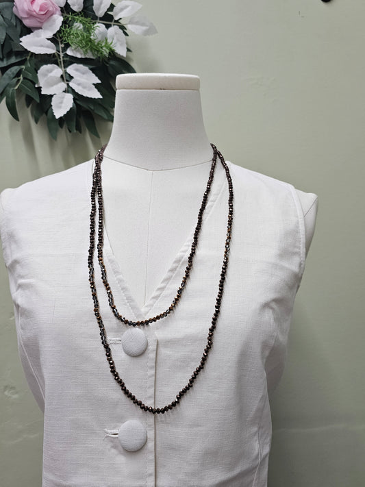 Double brown necklace